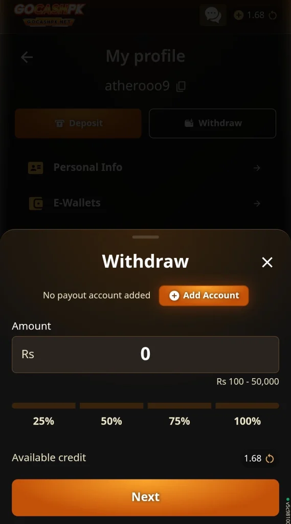 GocashPK Game