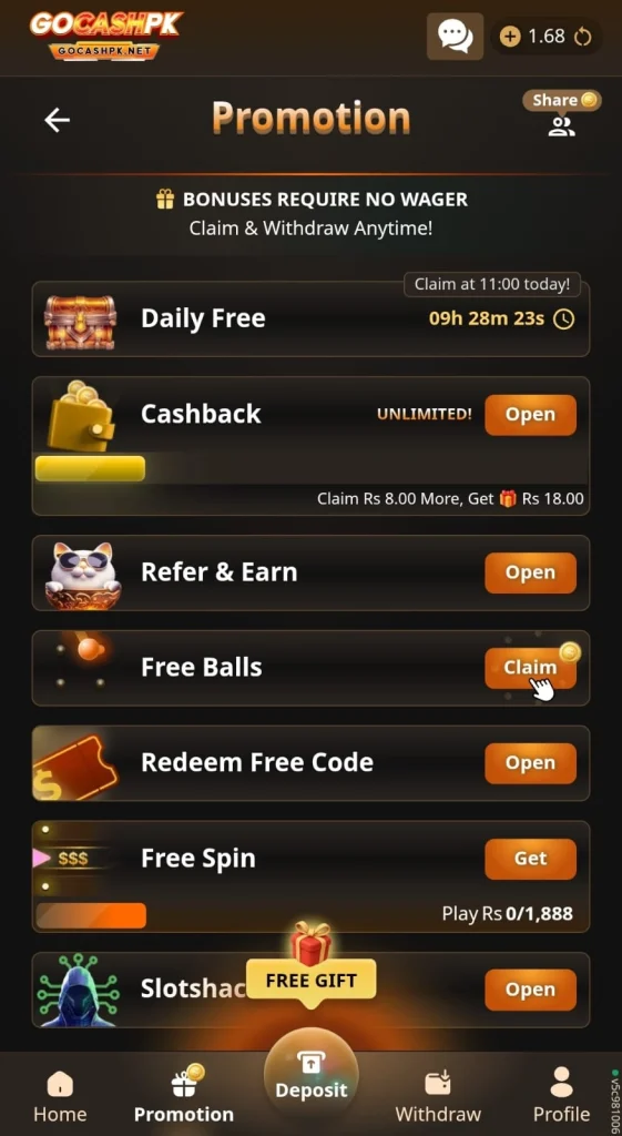 GocashPK Game
